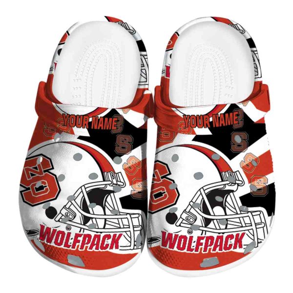 Personalized NC State Wolfpack Football Helmet Crocs Best selling