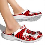 Personalized NC State Wolfpack Zigzag Paint Burst Crocs Best selling