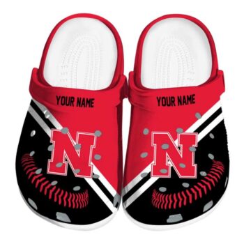 Personalized Nebraska Cornhuskers Baseball Motif Crocs Best selling