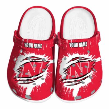 Personalized Nebraska Cornhuskers Splash Motif Background Crocs Best selling