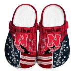 Personalized Nebraska Cornhuskers Star Spangled Side Pattern Crocs Best selling
