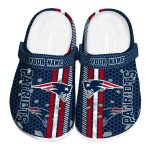 Personalized New England Patriots Contrasting Stripes Crocs Best selling