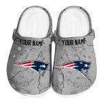 Personalized New England Patriots Cracked Texture Crocs Best selling