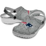 Personalized New England Patriots Cracked Texture Crocs Best selling
