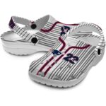 Personalized New England Patriots Pinstripe Pattern Crocs Best selling