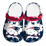 Personalized New England Patriots Splatter Pattern Crocs Best selling