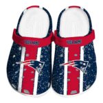 Personalized New England Patriots Vertical Stripes Crocs Best selling