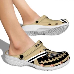 Personalized New Orleans Saints Football Motif Crocs High quality