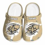 Personalized New Orleans Saints Splash Motif Background Crocs Best selling
