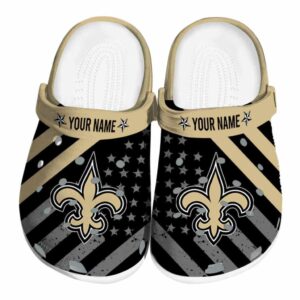 Personalized New Orleans Saints Star Spangled Graphic Crocs Best selling