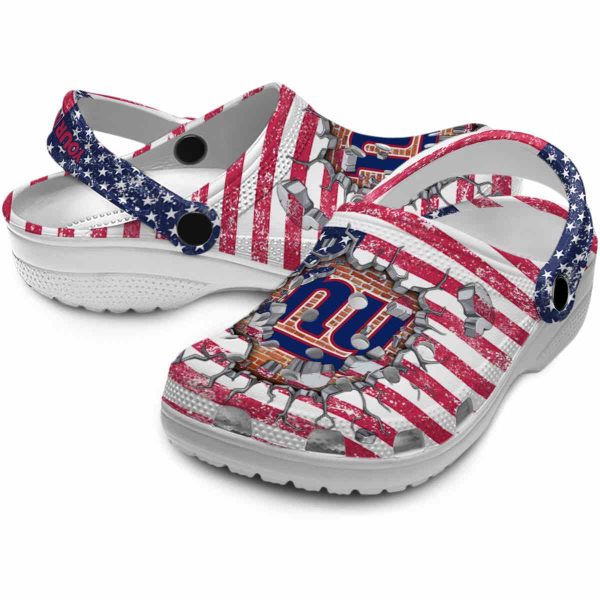 Personalized New York Giants Freedom Splinter Crocs Latest Model