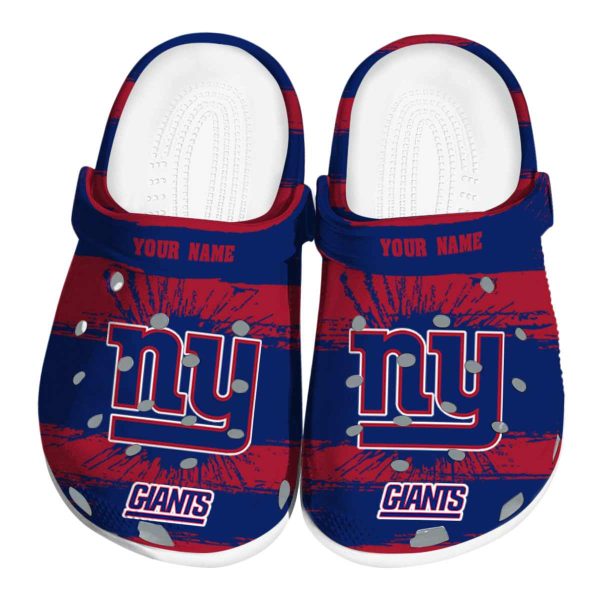 Personalized New York Giants Paint Splatter Graphics Crocs Best selling