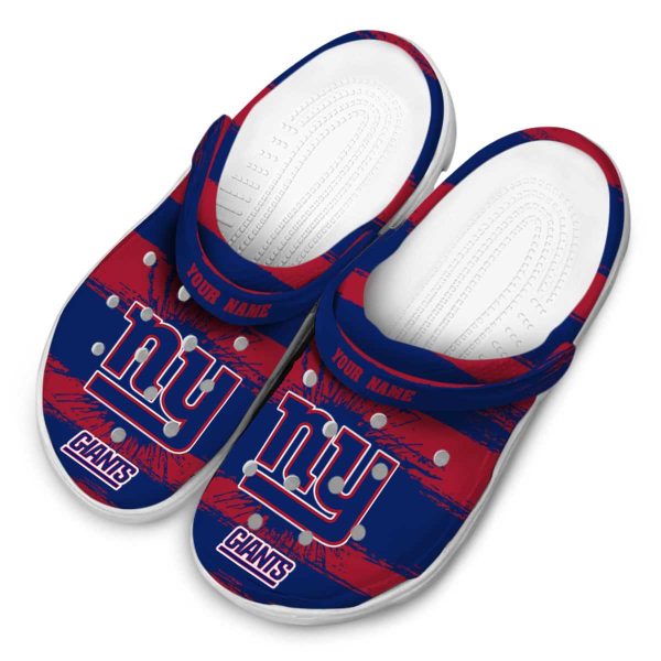 Personalized New York Giants Paint Splatter Graphics Crocs Trendy