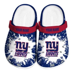 Personalized New York Giants Splash Art Crocs Best selling