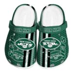 Personalized New York Jets Contrasting Stripes Crocs Best selling