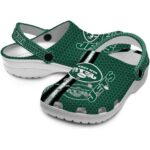 Personalized New York Jets Contrasting Stripes Crocs Best selling