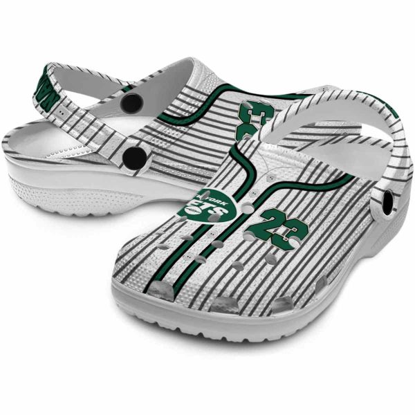 Personalized New York Jets Pinstripe Pattern Crocs Latest Model