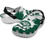 Personalized New York Jets Splatter Pattern Crocs Best selling