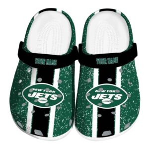 Personalized New York Jets Vertical Stripes Crocs Best selling