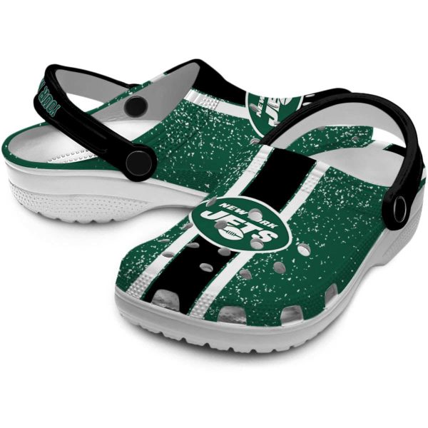 Personalized New York Jets Vertical Stripes Crocs Latest Model