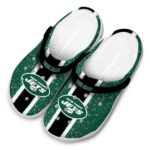 Personalized New York Jets Vertical Stripes Crocs Best selling