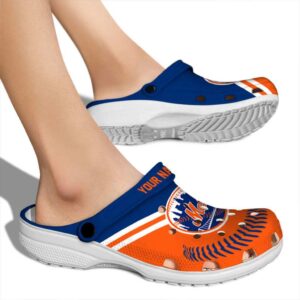 Personalized New York Mets Baseball Motif Crocs High quality