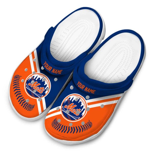 Personalized New York Mets Baseball Motif Crocs Trendy