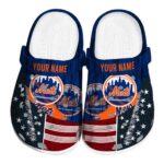 Personalized New York Mets Star Spangled Side Pattern Crocs Best selling