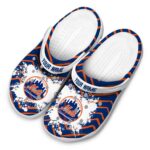 Personalized New York Mets Zigzag Paint Burst Crocs Best selling