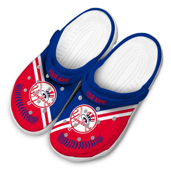 Personalized New York Yankees Baseball Motif Crocs Trendy