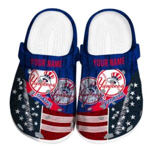 Personalized New York Yankees Star Spangled Side Pattern Crocs Best selling
