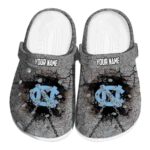 Personalized North Carolina Tar Heels Cracked Ground Texture Crocs Best selling