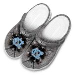 Personalized North Carolina Tar Heels Cracked Ground Texture Crocs Best selling