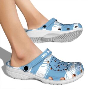 Personalized North Carolina Tar Heels Paint Splatter Graphics Crocs High quality