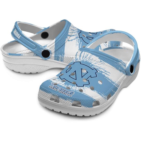Personalized North Carolina Tar Heels Paint Splatter Graphics Crocs Latest Model