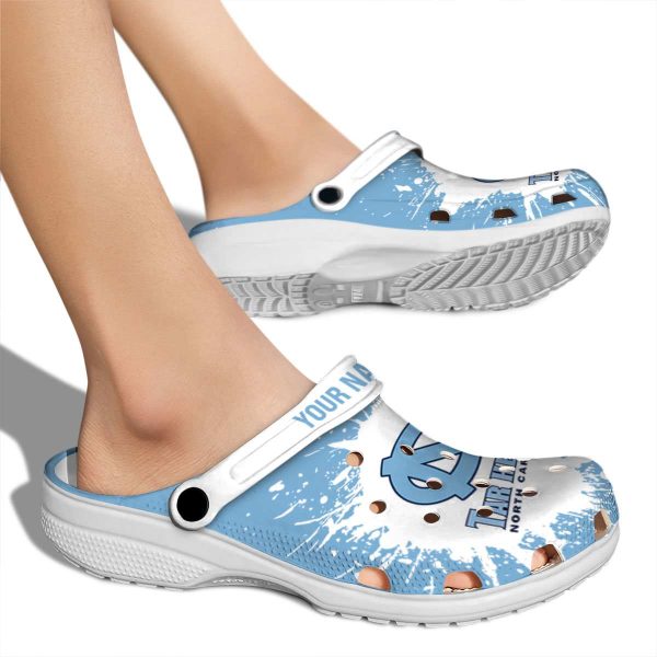 Personalized North Carolina Tar Heels Splash Art Crocs High quality