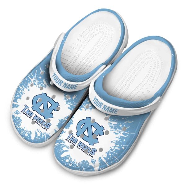 Personalized North Carolina Tar Heels Splash Art Crocs Trendy