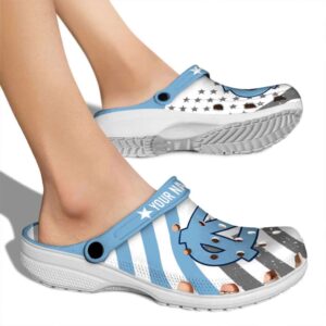 Personalized North Carolina Tar Heels Star Spangled Graphic Crocs High quality