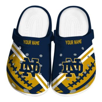 Personalized Notre Dame Fighting Irish Football Motif Crocs Best selling