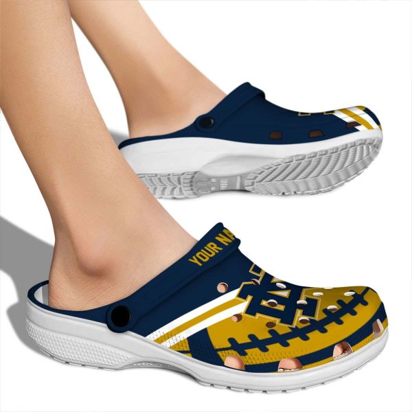 Personalized Notre Dame Fighting Irish Football Motif Crocs High quality