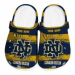 Personalized Notre Dame Fighting Irish Paint Splatter Graphics Crocs Best selling