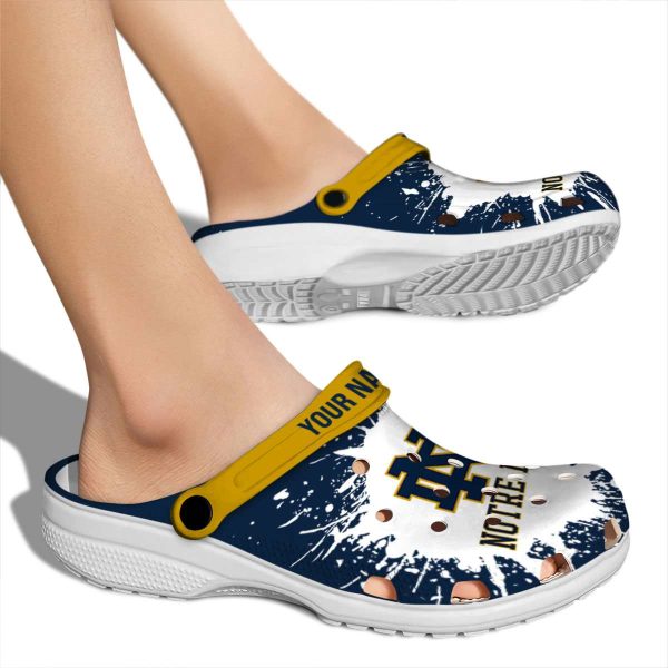 Personalized Notre Dame Fighting Irish Splash Art Crocs High quality