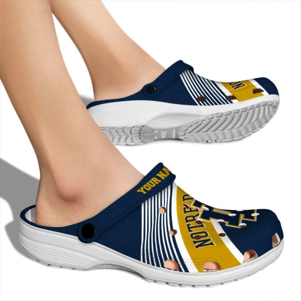 Personalized Notre Dame Fighting Irish Vibrant Dual Tone Crocs High quality