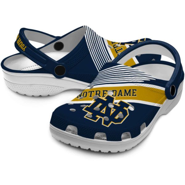 Personalized Notre Dame Fighting Irish Vibrant Dual Tone Crocs Latest Model