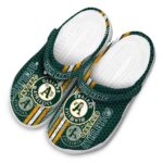 Personalized Oakland Athletics Contrasting Stripes Crocs Best selling