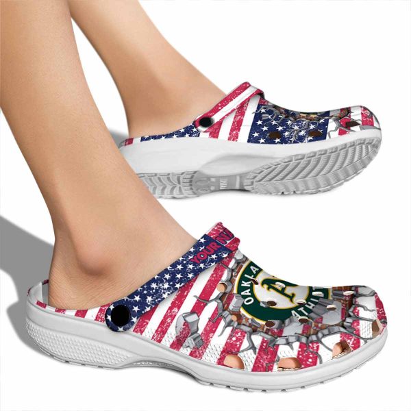 Personalized Oakland Athletics Freedom Splinter Crocs High quality