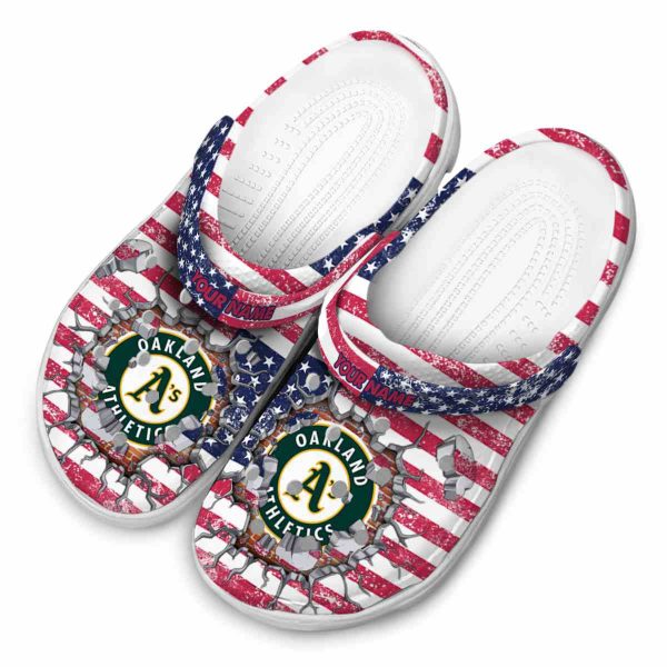 Personalized Oakland Athletics Freedom Splinter Crocs Trendy