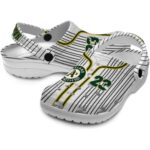 Personalized Oakland Athletics Pinstripe Pattern Crocs Best selling