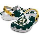 Personalized Oakland Athletics Splatter Pattern Crocs Best selling