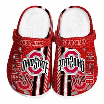 Personalized Ohio State Buckeyes Contrasting Stripes Crocs Best selling